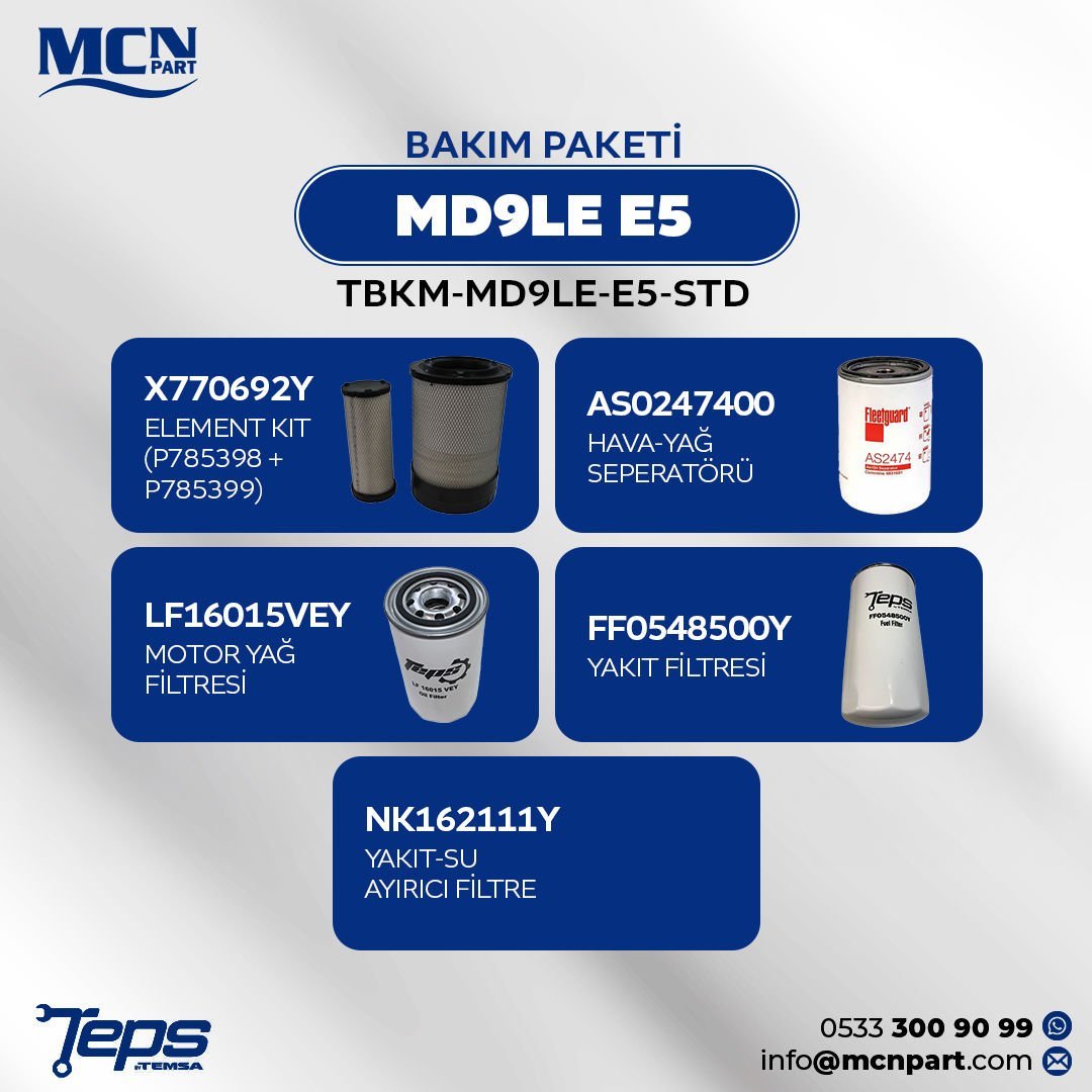 TBKM-MD9LE-E5-STD TEPS STD BAKIM PAKETİ_MD9-LE E5