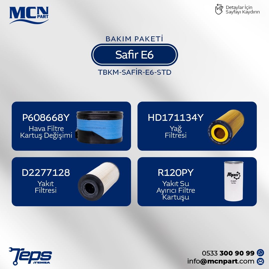 TBKM-SAFIR-E6-STD TEPS BAKIM PAKETİ_SAFİR E6