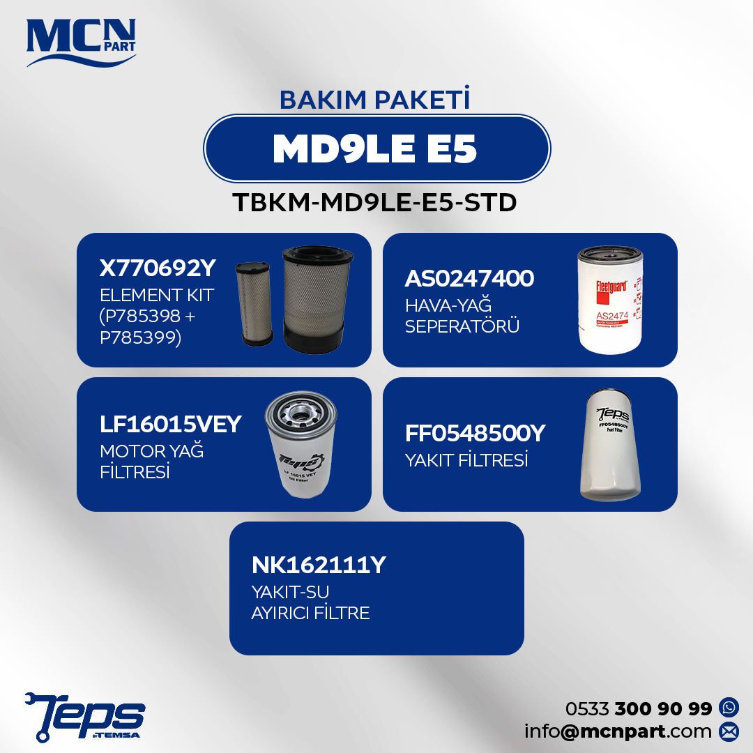 TBKM-MD9LE-E5-STD TEPS STD BAKIM PAKETİ_MD9-LE E5
