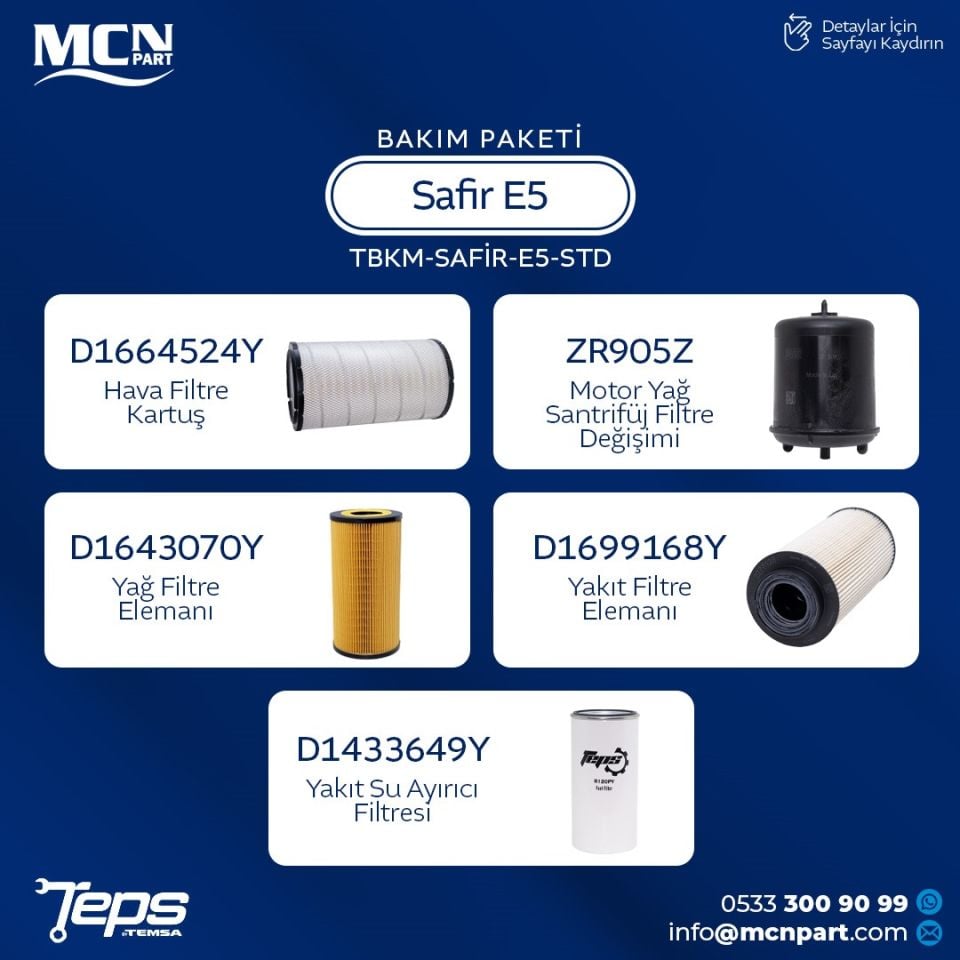 TBKM-SAFIR-E5-STD TEPS BAKIM PAKETİ_SAFİR E5
